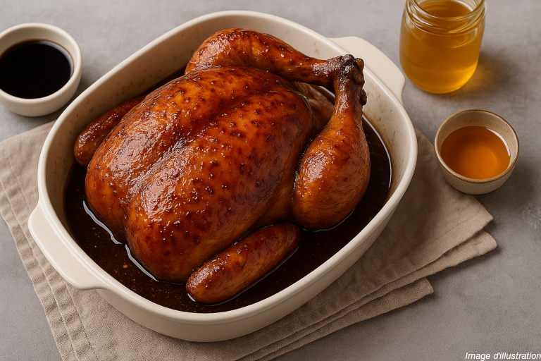 Poulet rôti au miel et moutarde